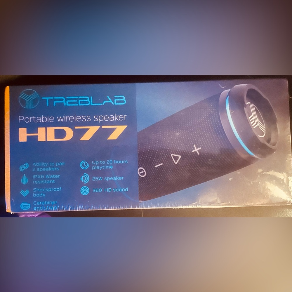 Black Portable Speaker with Cylindrical Design
